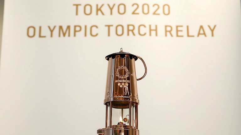 La llama Olímpica se exhibe en Japón