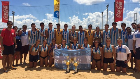 La Selección femenina juvenil de beach handball se consagró campeona del Panamericano